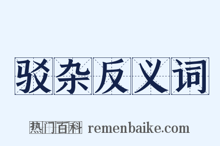 驳杂反义词是什么意思的图片